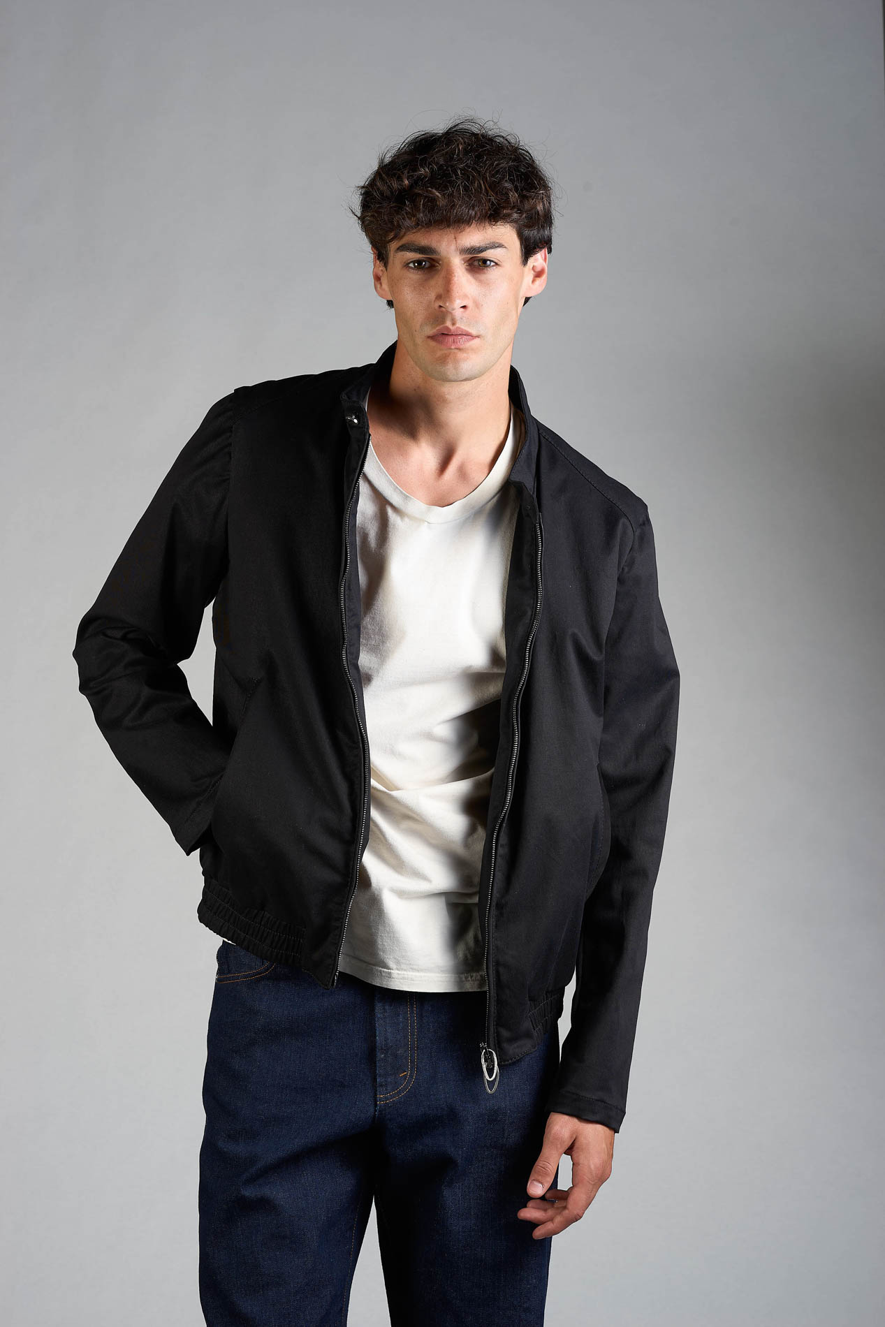 DANIELE BASTA LEATHER AND SILVER JACKET 